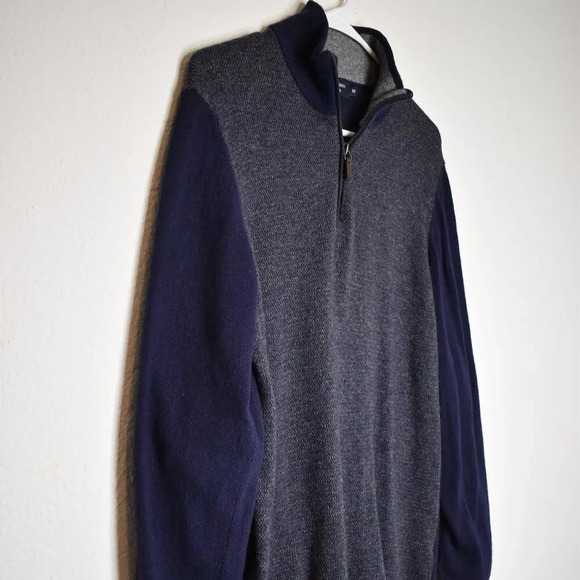 Filippo Riberti Mens Sz M Quarter Zip Knit Pullover Sweater Wool Cashmere Italy - Picture 4 of 13